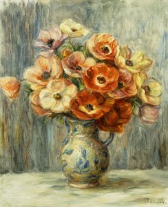 Vase av Anemoner, av Pierre Auguste Renoir