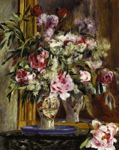 Vase med blomster, 1871 av Pierre Auguste Renoir