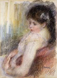 Kvinne sitter; Sittende kvinne, 1879 av Pierre Auguste Renoir