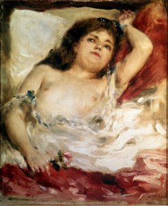 Kvinne strekker seg: rosen. Maleri av Pierre Auguste Renoir (Pierre-Auguste av Pierre Auguste Renoir