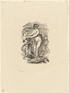 Kvinne med Grapevine, 1. variant av Pierre Auguste Renoir