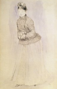 Frau mit Muff von Pierre Auguste Renoir