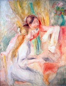 Unge jenter ved pianoet, 1892. av Pierre Auguste Renoir