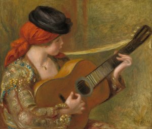 Ung spansk kvinne med en gitar, 1898. av Pierre Auguste Renoir