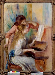 Unge jenter ved pianoet Forberedende studie av Pierre Auguste Renoir (1841-1919) 1892 Søn. 1,16x0,81 m Paris, musee de l