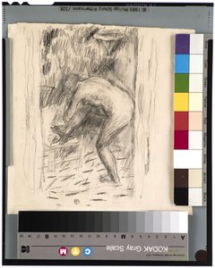 Etter badet, ca. 1924 (grafitt) av Pierre Bonnard