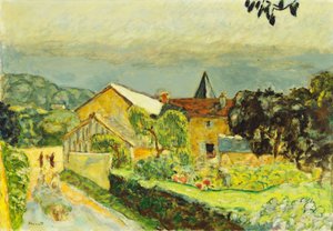 Ettermiddagslandskap i august av Pierre Bonnard