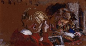 Barn som leser av Pierre Bonnard