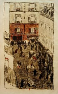 Gatehjørne, utsikt ovenfra av Pierre Bonnard