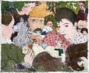 Hagesmaking, ca. 1891 (olje, penn og svart blekk over blyant på lerret) av Pierre Bonnard