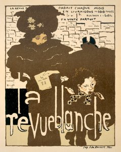 La Revue Blanche, plakat som annonserer den første utgaven av det berømte månedsbladet, 1894