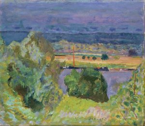 La Seine i Vernon av Pierre Bonnard
