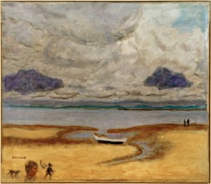 Stranden ved lavvann (lavvann i Arcachon) av Pierre Bonnard