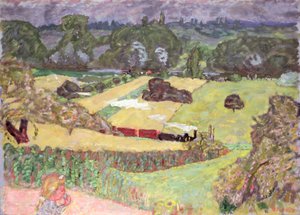 Landskap med godstog, 1909