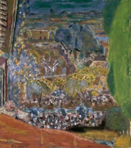 Landskap med røde tak av Pierre Bonnard