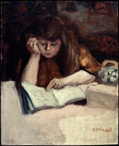 Tilbakelent leselampe av Pierre Bonnard