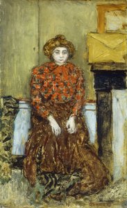 Marthe, ca. 1896 (olje om bord) av Pierre Bonnard