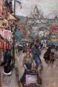 Parisisk landskap eller Les Batignolles, detalj av Pierre Bonnard