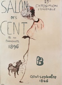 Plakat som reklamerer for den 23. utstillingen til Salon des Cent, 1896