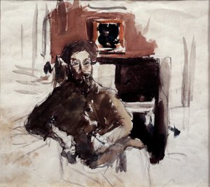 Selvportrettmaleri av Pierre Bonnard (1867-1947) Privatsamling fra det 20. århundre av Pierre Bonnard
