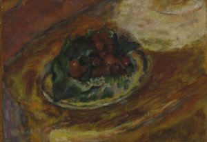 Still Life: Cherries, ca. 1942 (olje på trepanel) av Pierre Bonnard