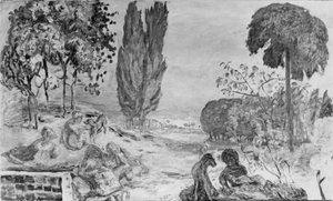 Sommerkveld (olje på lerret) av Pierre Bonnard