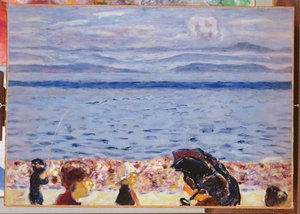Stranden, Blåhavet, ca. 1930 av Pierre Bonnard