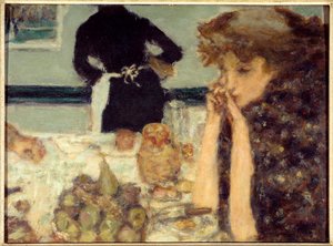 The Breakfast of Misia Portrett av Misia Sert, pianist og uhyggelig for mange artister av Pierre Bonnard