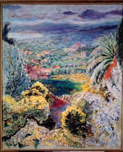 Cannet eller Cannes-bukten 1935 av Pierre Bonnard