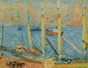 St. Tropez havn, 1930 av Pierre Bonnard