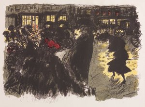 Torget om kvelden av Pierre Bonnard