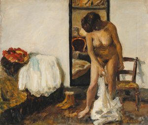 Kvinne avkledning; Kone kle av seg av Pierre Bonnard