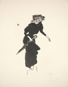 Kvinne med paraply av Pierre Bonnard