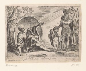Alexander den store og Diogenes av Pierre Brebiette