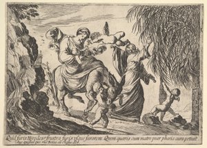 Engler som gir datoer til barn, 1610-42. av Pierre Brebiette