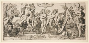 Bacchus og hans følge av Pierre Brebiette