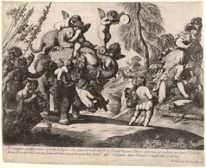 Bacchus med Diana og Minerva av Pierre Brebiette