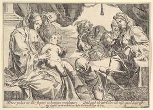 Hellig familie med hellige, 1610-42. av Pierre Brebiette