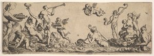 Neptun og amfitritt, 1615-42. av Pierre Brebiette