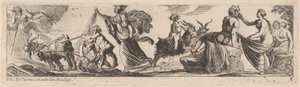 Satyr kjører et par geiter av Pierre Brebiette