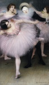 Harlekin dansere; Harlekin med dansere av Pierre Carrier Belleuse