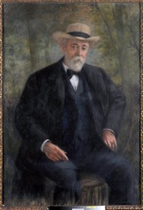 Portrett av presidenten for rådet Henri Brisson (1835-1912) i hagen hans i Montmorency (maleri) av Pierre Carrier Belleuse
