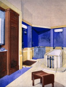 Baderomsprosjekt, ca. 1925 (gouache)