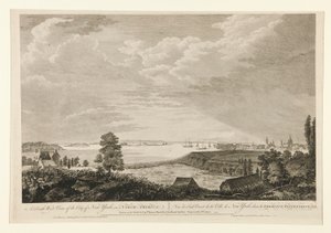 En sørvestlig utsikt over byen New York av Pierre Charles Canot