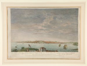 En utsikt over byen Boston, hovedstaden i New England, i Nord-Amerika av Pierre Charles Canot