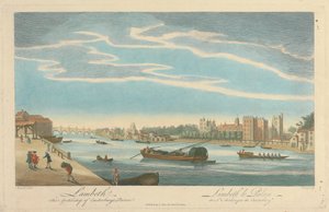 Lambeth. Erkebiskopen av Canterbury's Palace av Pierre Charles Canot