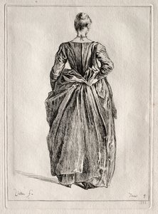 Studie av en kvinne fra ryggen. av Pierre Charles Trémolière