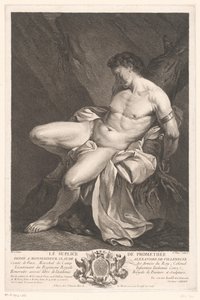 Prometheus lenket Le supplice de Promethée (tittel på objekt) av Pierre Chenu
