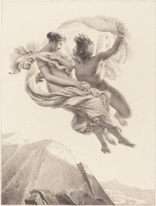 Zephyr og Psyche av Pierre Claude François Delorme