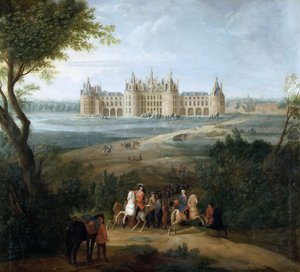 Utsikt over Château de Chambord, fra parken